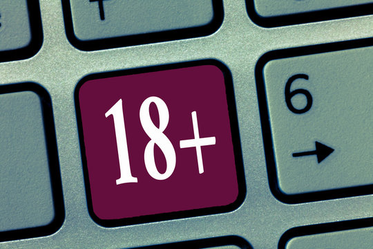 Word writing text 18 . Business concept for Person is now under adult franchise She or He is now able to vote.