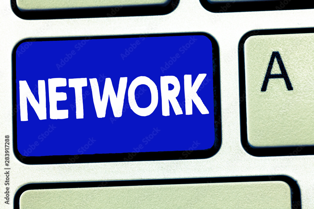 Poster writing note showing network. business photo showcasing group system of interconnected showing thing