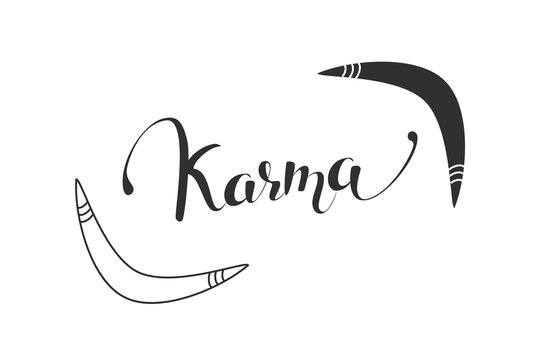 Boomerang icon. Isolated karma logotype. Flat vector illustration.