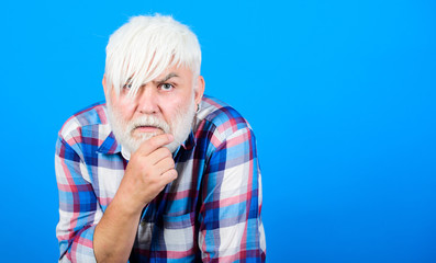 poor old man. senior man with gray beard. health care. unhappy old granpa. grandfather on...