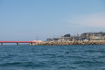 Naklejka premium 東尋坊 雄島の橋