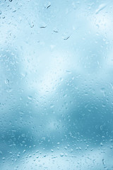 Rain drops on the glass,background.