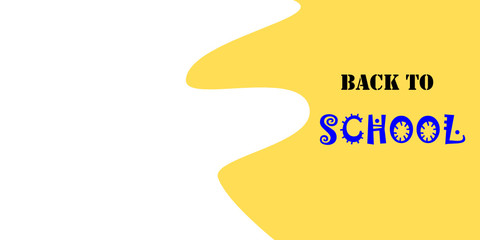 back to school yellow background