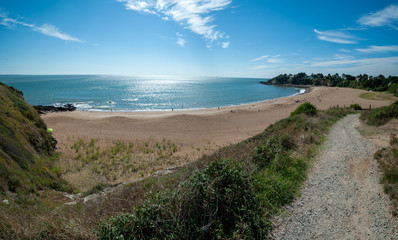 Fototapeta na wymiar Panorama de la plage de Courance à Saint Nazaire