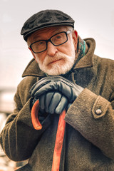 Portrait of a senior man in thought