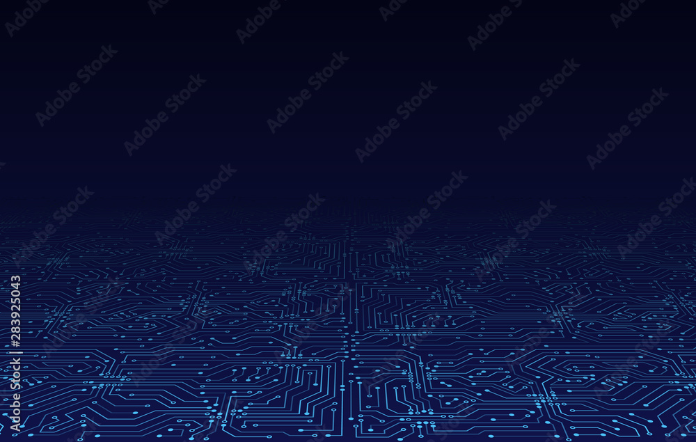 Poster High-tech technology abstract background. Abstract 3D circuit board. Futuristic vector illustration.