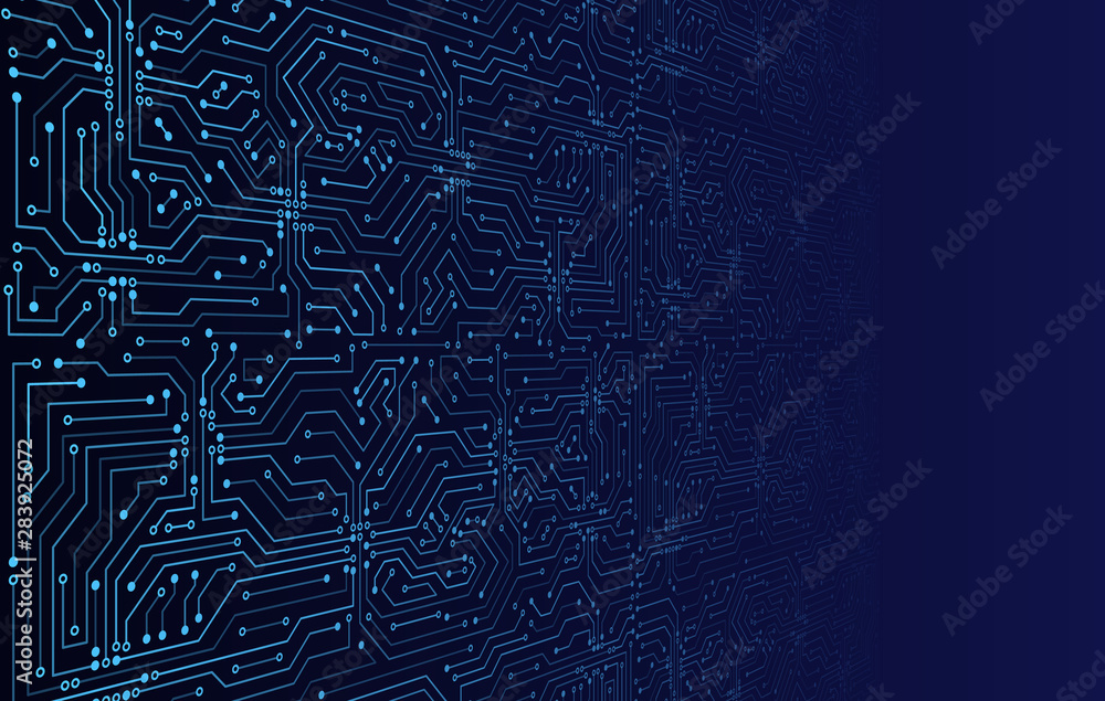 Aufkleber high-tech technology abstract background. abstract 3d circuit board. futuristic vector illustration.