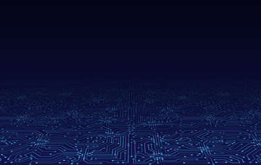 High-tech technology abstract background. Abstract 3D circuit board. Futuristic vector illustration.
