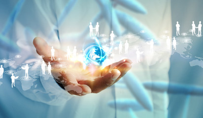 Global business network. Business communication