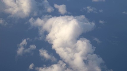 Aerial shot above the clouds in 4K slow motion 60fps