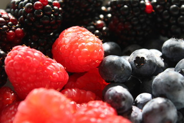 fresh berries in a box