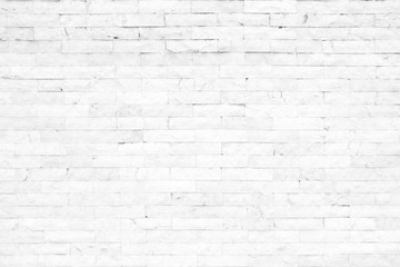White Brick Wall Texture Background.