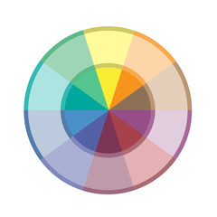 Obraz premium Infographic Template for 10 positions. Colorful area chart. White background