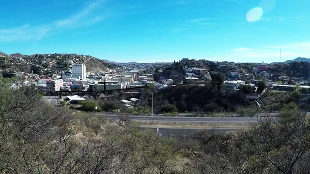 High And Wide Shot City Of Nogales Arizona