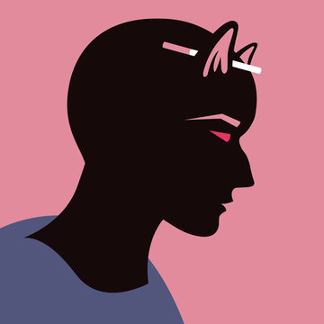 Person with cat ears