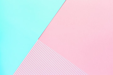 Aqua, pink and strip color paper texture geometric background