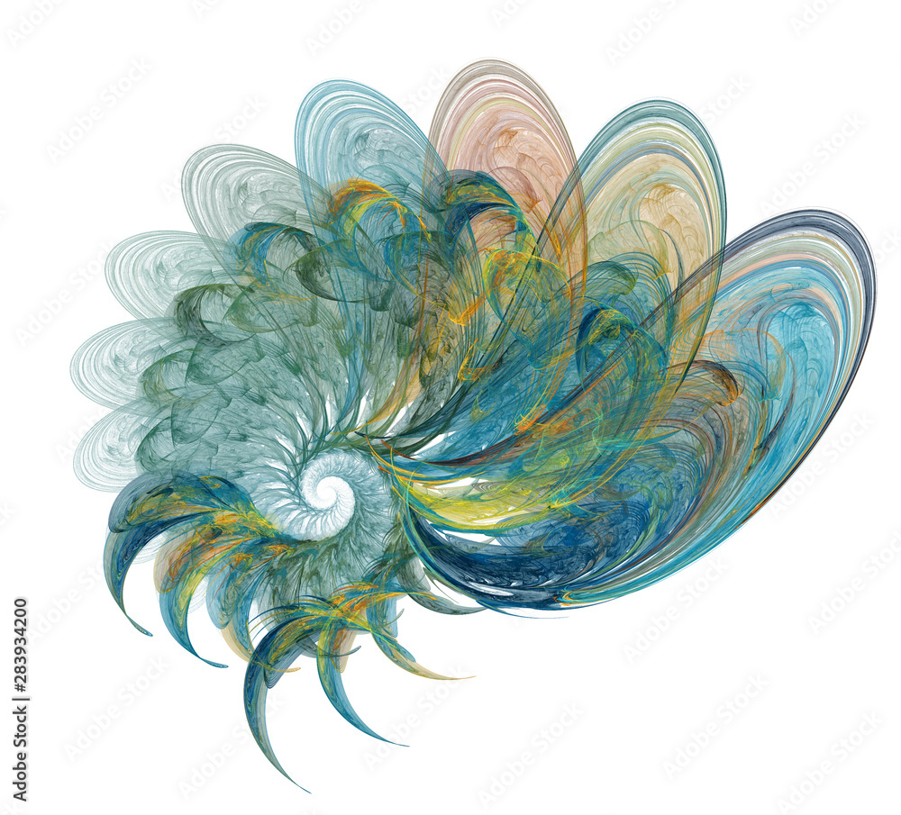 Poster an abstract computer generated modern fractal design. abstract fractal color texture. digital art. a
