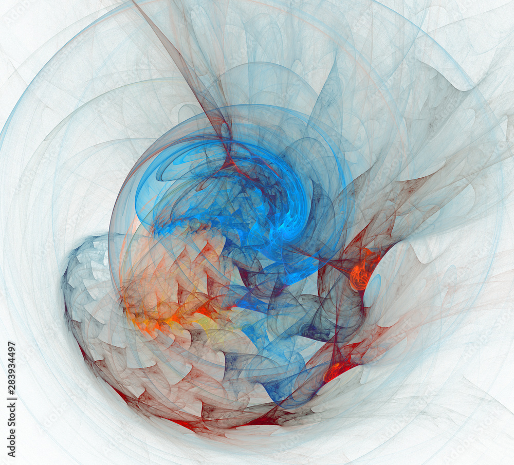 Poster an abstract computer generated modern fractal design. abstract fractal color texture. digital art. a