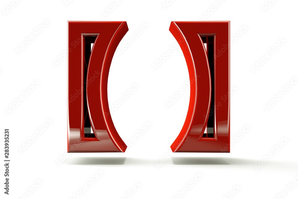 Poster punctuation marks. with background, 3d image