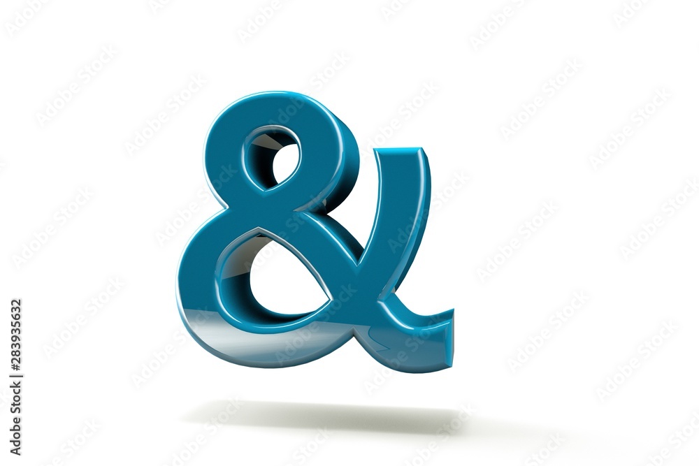 Poster punctuation marks. with background, 3d image