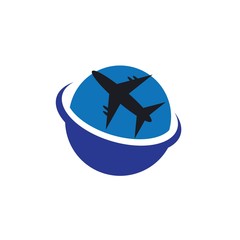 Fototapeta premium Airplane logo templat vector icon design