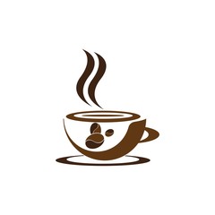 Coffee cup logo template vector icon design