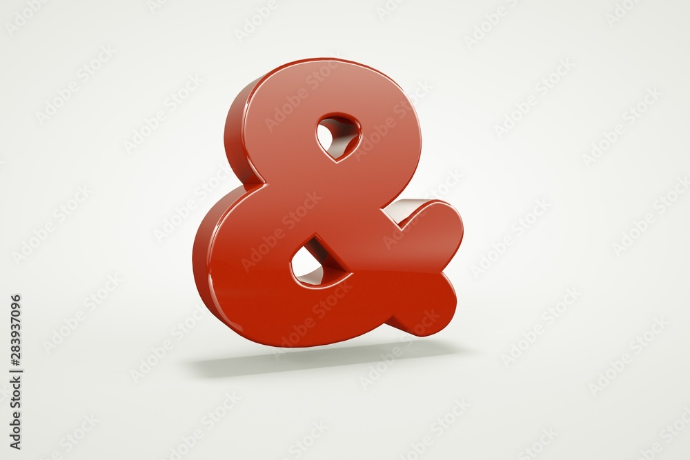 Poster punctuation marks. with background, 3d image