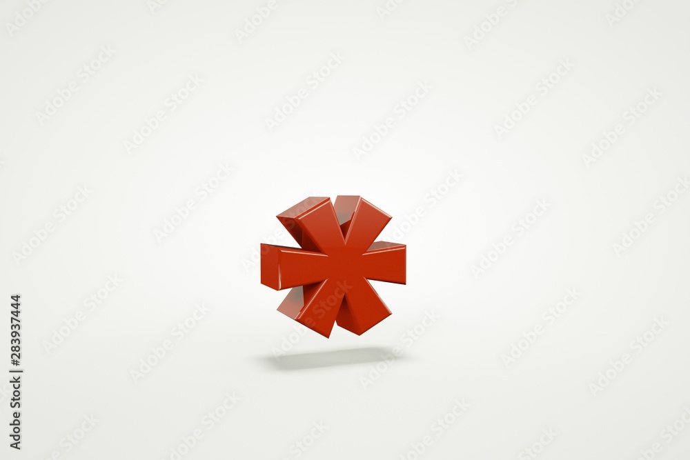 Poster punctuation marks. with background, 3d image