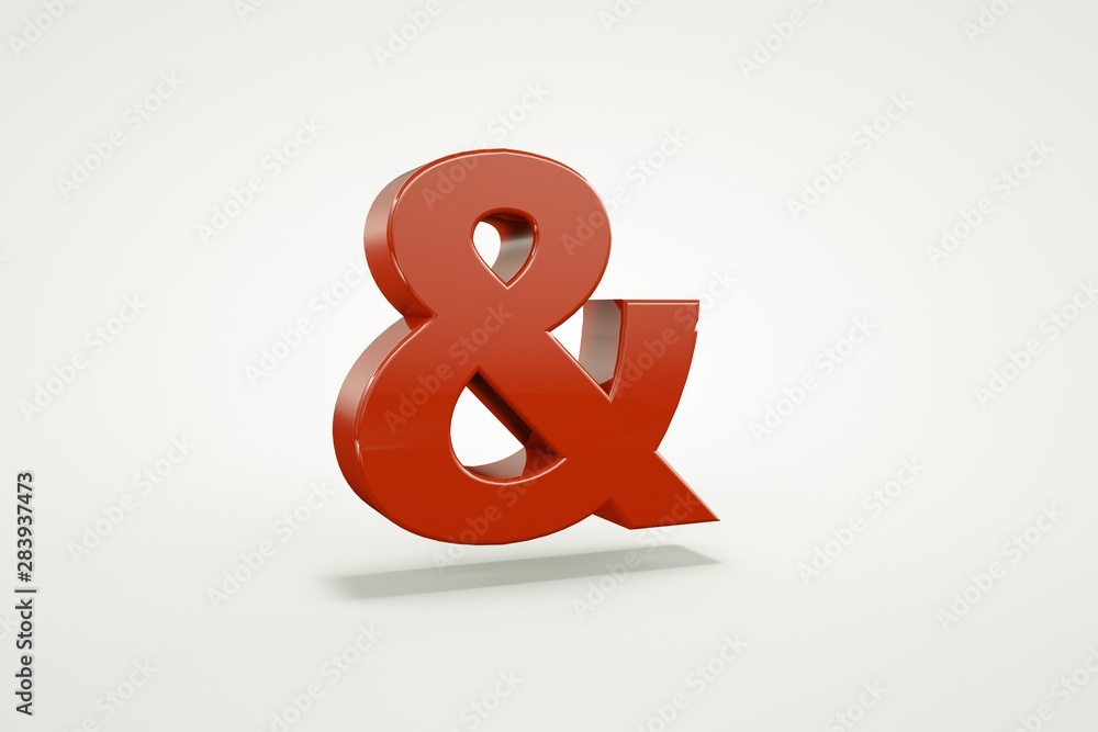 Poster punctuation marks. with background, 3d image