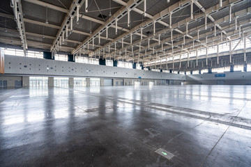 Hangar for storage. Industrial warehouse.