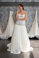Fototapeta premium Model with wedding dress
