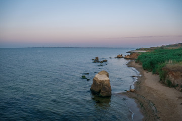 Beach at the Black Sea before dawn