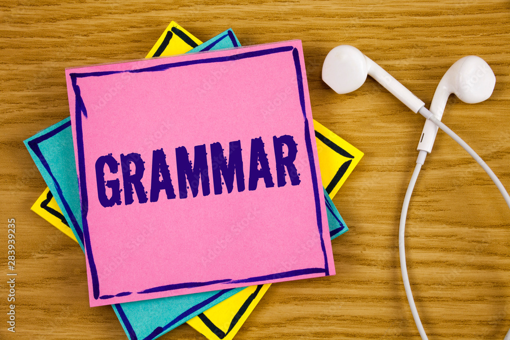 Poster conceptual hand writing showing grammar. business photo showcasing system and structure of a languag