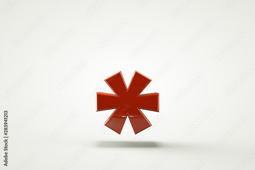 Poster punctuation marks. with background, 3d image