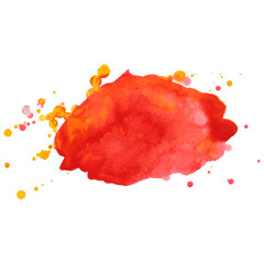 Abstract isolated colorful vector watercolor stain. Grunge element for paper design