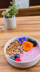 Bowl of yogurt and granola