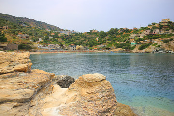 Fototapeta na wymiar Beautiful views of nature in the area of Agia Pelagia, Crete, Greece