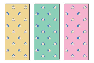 Blue bird Seamless pattern pastel