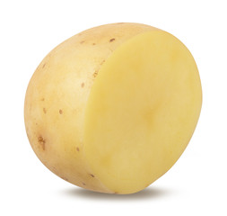 Fresh potato isolated on white background  with clipping path