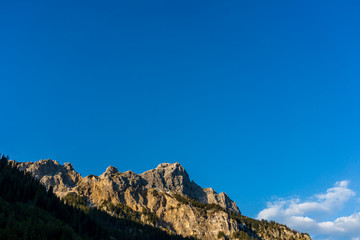 Peak of the mountain Rote Flüh in the Tannheimer Tal in Austria
