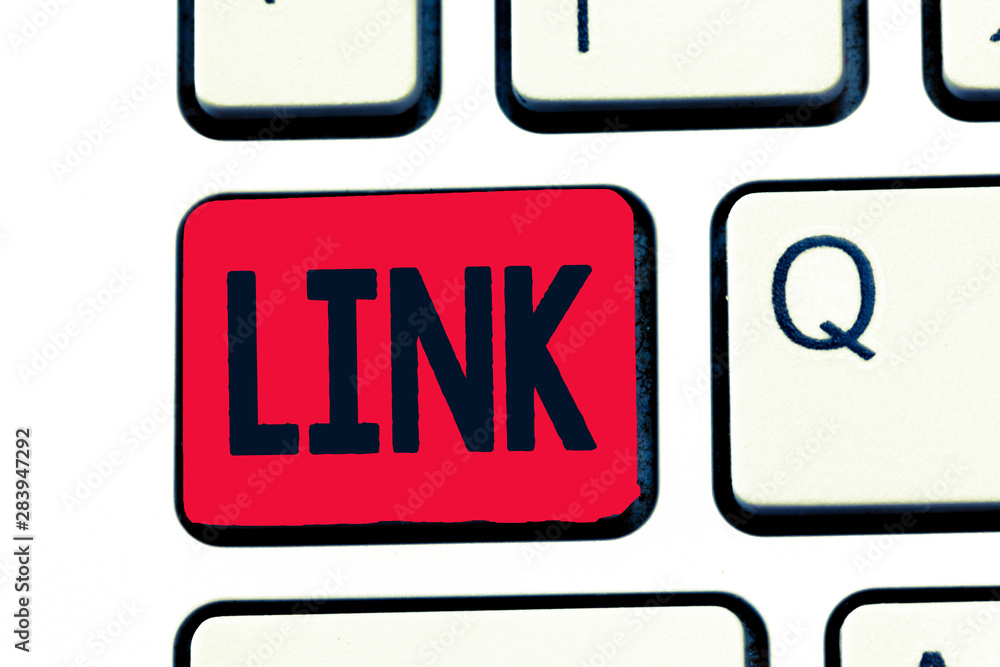 Poster writing note showing link. business photo showcasing loop in a chain network of routes between webpa
