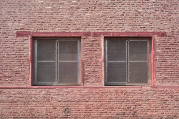 Old window on the wall