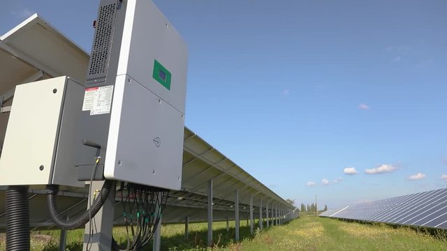 Solar farm,  renewable energy, Electric Power transformer