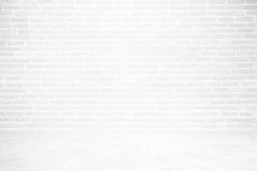 Abstract White Brick Room Texture Background.