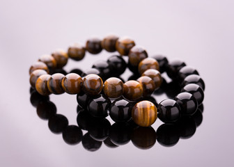 Stone bead bracelets handmade from lucky stones. Stone bead bracelets handmade from lucky stones. 