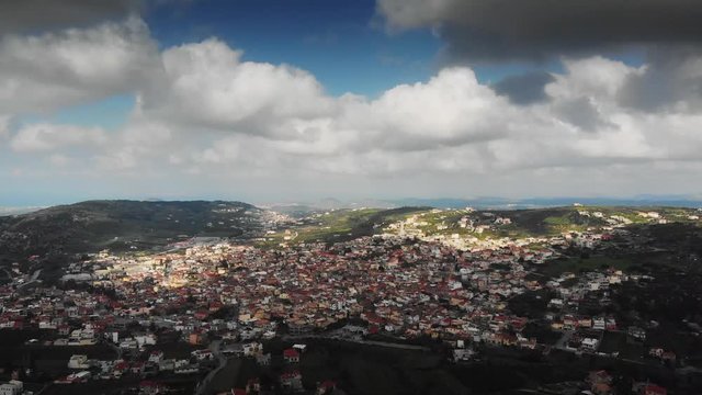 Aerial view of Archanes town