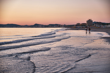 Panorama di mare ll'alba