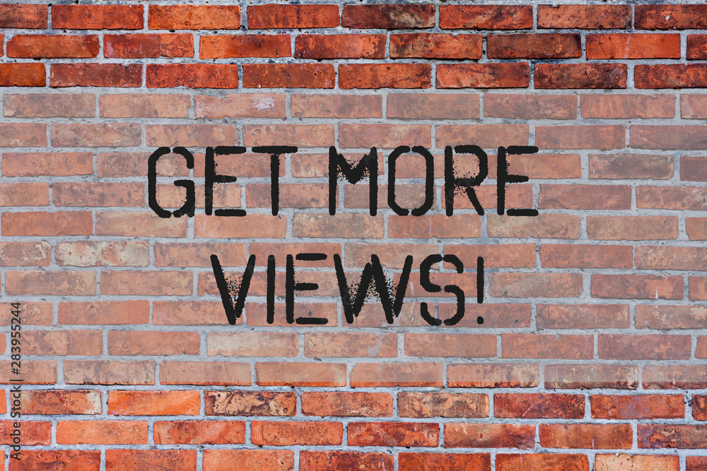 Aufkleber handwriting text get more views. conceptual photo increase web traffic optimise blog strategy analys