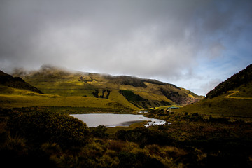 laguna negra, nevado, nevado del ruis, paisaje, verde 