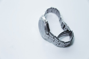 Wristwatch with metal strap